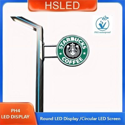 Full Color P4.28 Dubbelzijdig Ronde vorm LED Logo cirkel Led Display Billboard